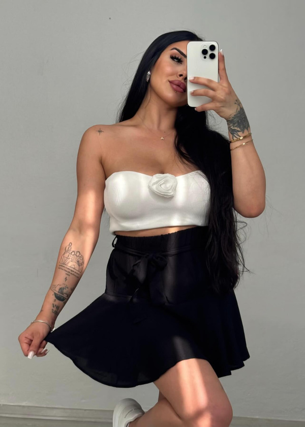 Poem şortlu bağlamalı etek